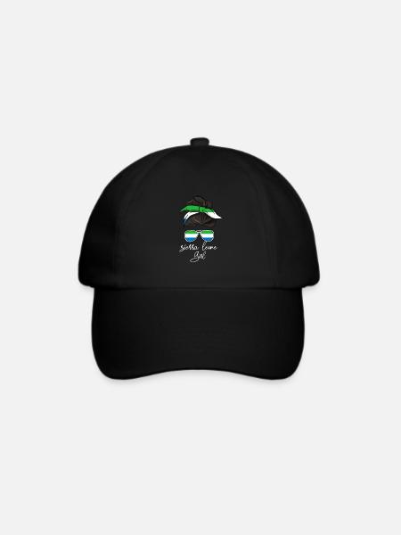 Sierra Leone - Baseballkappe - Schwarz/Schwarz