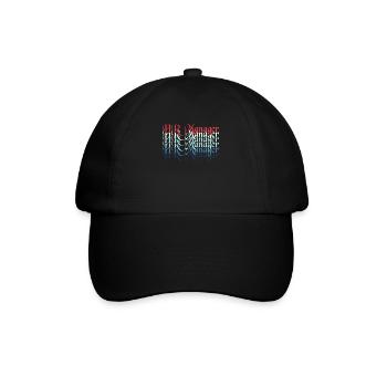 Half HR Manager Half Coffee - HR Management - Baseballkappe - Schwarz/Schwarz - Vorne