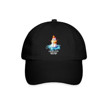 Weihnachten im Juli Schneemann-Eiscreme - Baseballkappe - Schwarz/Schwarz - Vorne