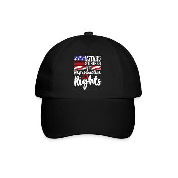 Feminist Stars Stripes & - Baseballkappe - Schwarz/Schwarz - Vorne