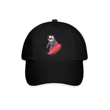 Beutelratte Snowboarder Snowboard - Baseballkappe - Schwarz/Schwarz - Vorne