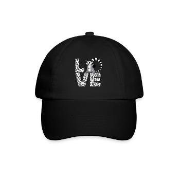 Lemur Catta Katta - Baseballkappe - Schwarz/Schwarz - Vorne