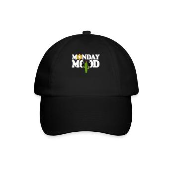 Monday Mood - Baseballkappe - Schwarz/Schwarz - Vorne