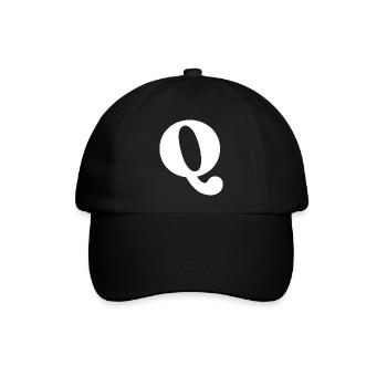 Buchstabe q - Baseballkappe - Schwarz/Schwarz - Vorne