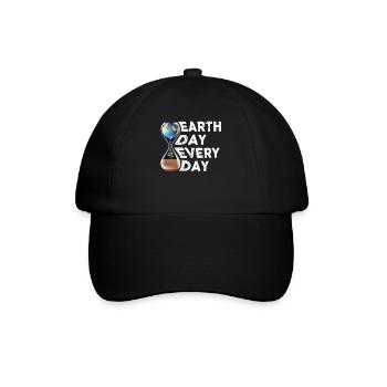 Tag der Erde: Alltägliches Umweltbewusstsein - Baseballkappe - Schwarz/Schwarz - Vorne