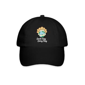 Tag der Erde: Alltägliches Umweltbewusstsein - Baseballkappe - Schwarz/Schwarz - Vorne