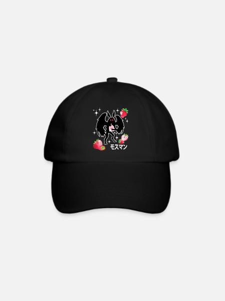 Mothman Erdbeereen Shake - Baseballkappe - Schwarz/Schwarz