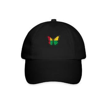 Guinea Bissau - Baseballkappe - Schwarz/Schwarz - Vorne