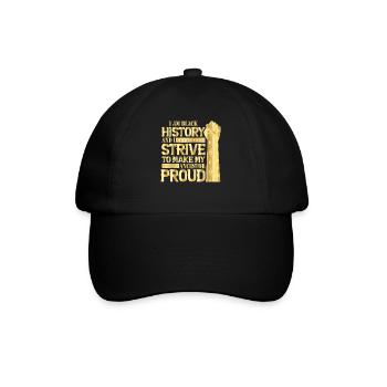 Black History Month Black History - Baseballkappe - Schwarz/Schwarz - Vorne