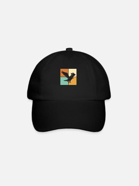 Adler - Baseballkappe - Schwarz/Schwarz