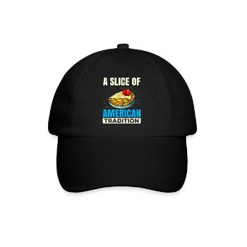 Apfelkuchen Dessert Lebensmittelliebhaber Feinschmecker Amerikanischer Bäcker - Baseballkappe - Schwarz/Schwarz - Vorne
