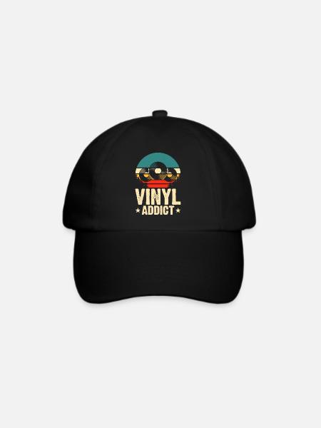 Vinyl Addict - Baseballkappe - Schwarz/Schwarz