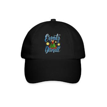 Trachten Frauen Ersatz Dirndl Shirt - Baseballkappe - Schwarz/Schwarz - Vorne