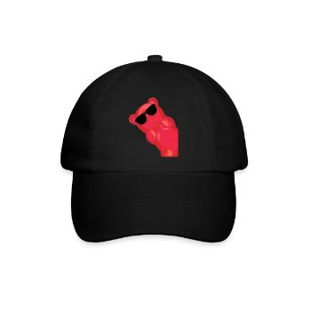 Gummibärchen mit Sonnenbrille - Baseballkappe - Schwarz/Schwarz - Vorne