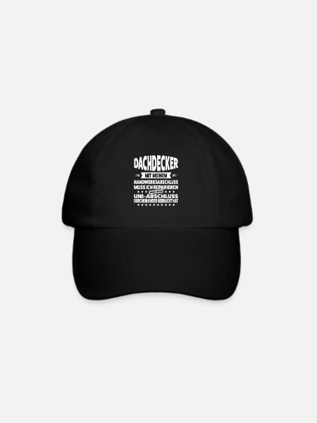 Dachdecker Beruf Dachdeckermeister Geschenk - Baseballkappe - Schwarz/Schwarz