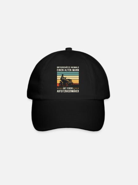 UNTERSCHÄTZE NIEMALS ALTEN MANN AUFSITZRASENMÄHER - Baseballkappe - Schwarz/Schwarz
