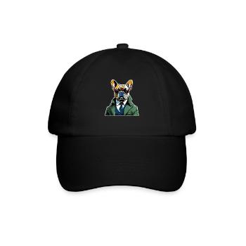 French Bulldog T Shirt Dog funny dog design Hunde - Baseballkappe - Schwarz/Schwarz - Vorne
