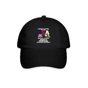 Zentral Afrikanische Republik Usa - Baseballkappe - Schwarz/Schwarz - Vorne