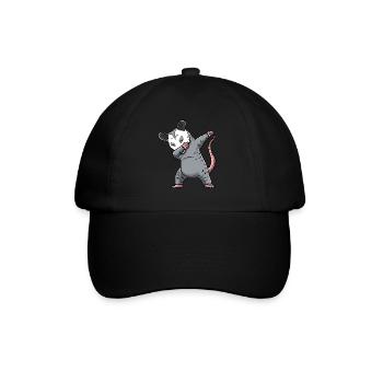 Dabbing Opossum Opossum - Baseballkappe - Schwarz/Schwarz - Vorne