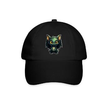 Bat Halloween I Cartoon Cute Bat - Baseballkappe - Schwarz/Schwarz - Vorne