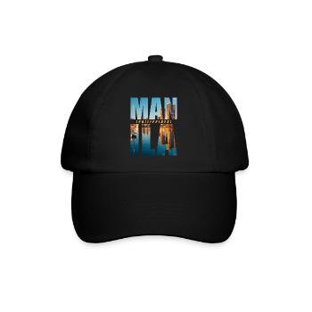 Manila Philippinen Souvenir - Baseballkappe - Schwarz/Schwarz - Vorne