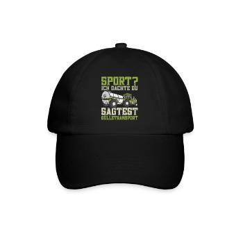 Gülletransport Gülle fahren Traktorfahrer Kuhbauer - Baseballkappe - Schwarz/Schwarz - Vorne