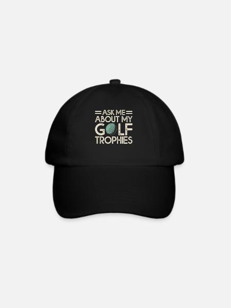 Golf Golfer - Baseballkappe - Schwarz/Schwarz