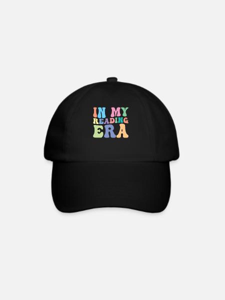 Lesen Leser Groovy In meiner Lese Ära - Baseballkappe - Schwarz/Schwarz