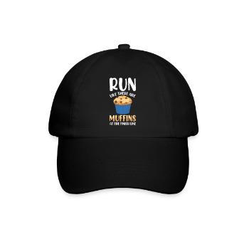 Marathon Marathonläufer Ziellinie Spruch Lustig - Baseballkappe - Schwarz/Schwarz - Vorne