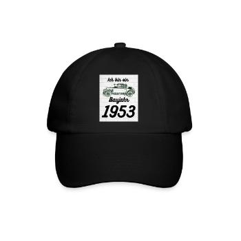Oldtimer - Baseballkappe - Schwarz/Schwarz - Vorne