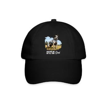 Hund Australian Cattle Dog - Baseballkappe - Schwarz/Schwarz - Vorne