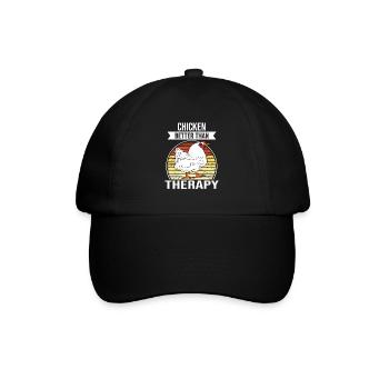 Lustiger Hühner Spruch Huhn - Baseballkappe - Schwarz/Schwarz - Vorne