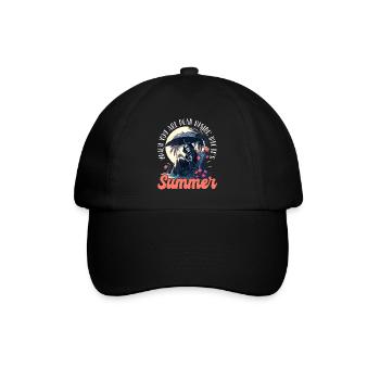 Dead Inside Sarkastische Gothic Skelett Halloween - Baseballkappe - Schwarz/Schwarz - Vorne