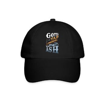 Ich muss die Asche anzapfen - Baseballkappe - Schwarz/Schwarz - Vorne