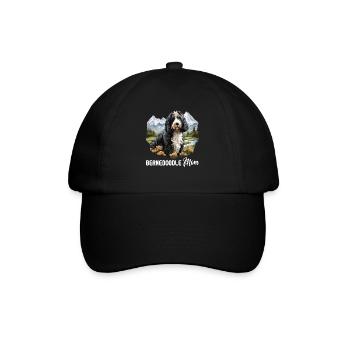 Hund Bernedoodle - Baseballkappe - Schwarz/Schwarz - Vorne