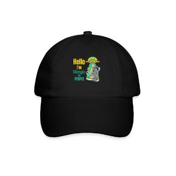 Hallo, Ich Bin Allergisch Gegen Menschen Allergie - Baseballkappe - Schwarz/Schwarz - Vorne