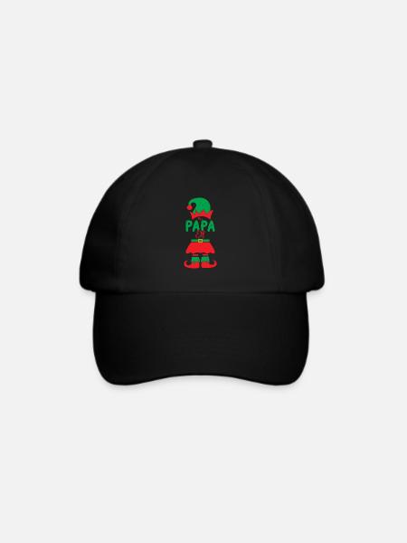 Der Papa Elf - Baseballkappe - Schwarz/Schwarz