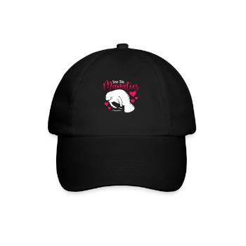 Dugong Save The Manatees Marine Animals Sea Cow - Baseballkappe - Schwarz/Schwarz - Vorne