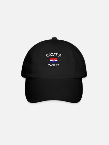 Kroatien - Baseballkappe - Schwarz/Schwarz