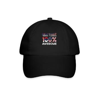 Serbisch Amerikanischer Patriot USA Gewachsen - Baseballkappe - Schwarz/Schwarz - Vorne
