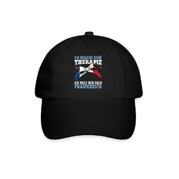 Frankreich - Baseballkappe - Schwarz/Schwarz - Vorne