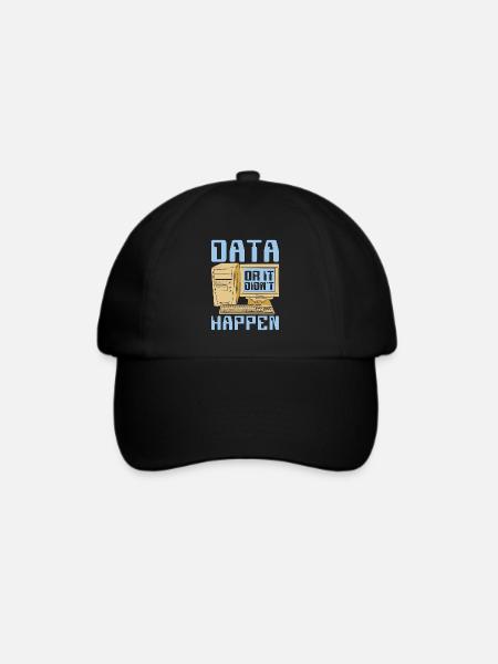 Data Mining Data Or It Didn't Happen Data Analysis - Baseballkappe - Schwarz/Schwarz