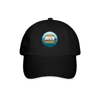 Fischbrötchen Fanatiker - Das ultimative Geschenk - Baseballkappe - Schwarz/Schwarz - Vorne