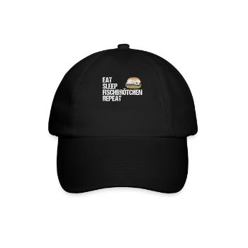Lebenszyklus des Fischbrötchen-Fans Geschenk - Baseballkappe - Schwarz/Schwarz - Vorne