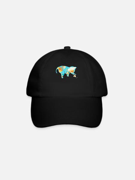 World ist eine Katze, die mit der australischen Ge - Baseballkappe - Schwarz/Schwarz