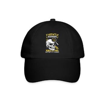 Pathologe, Forensik-experte, Tatortanalytiker - Baseballkappe - Schwarz/Schwarz - Vorne