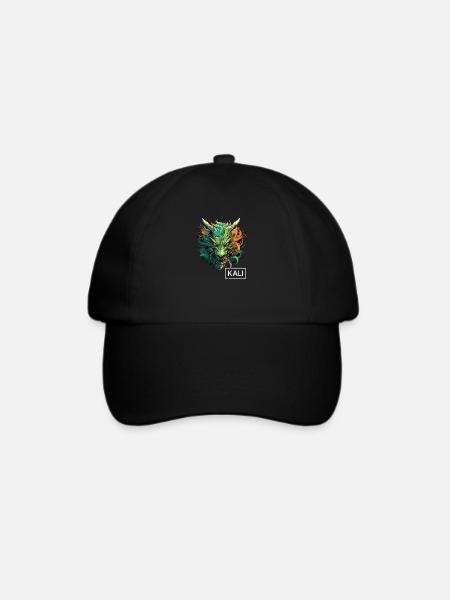 Kali Linux Drache Design für moderne Penetration - Baseballkappe - Schwarz/Schwarz