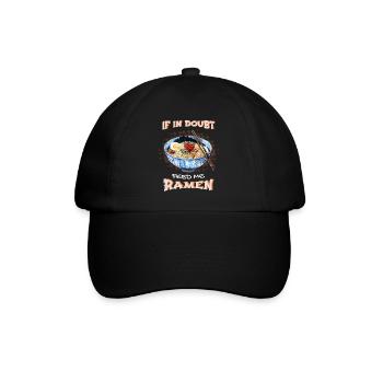 Ramen lustiger Spruch, Japan - Baseballkappe - Schwarz/Schwarz - Vorne