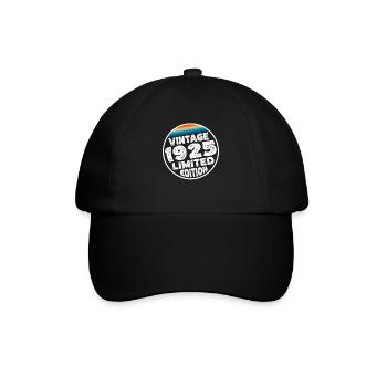 Limited Edition since 1925 Geburtstag Geschenk - Baseballkappe - Schwarz/Schwarz - Vorne
