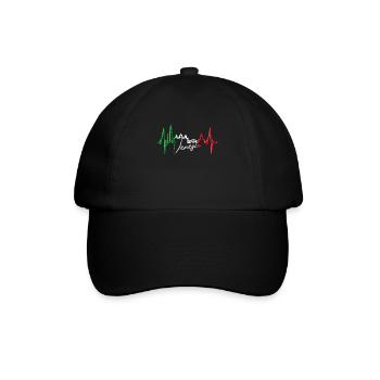 Venedig Skyline Herzschlag Italien I Love Venezia - Baseballkappe - Schwarz/Schwarz - Vorne